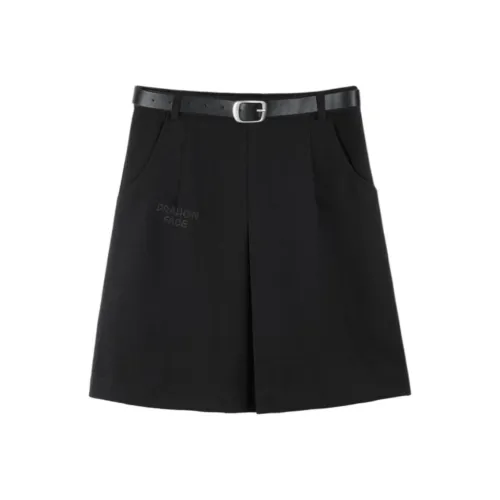 DRAGON FACE Casual Short Skirts Women's Black