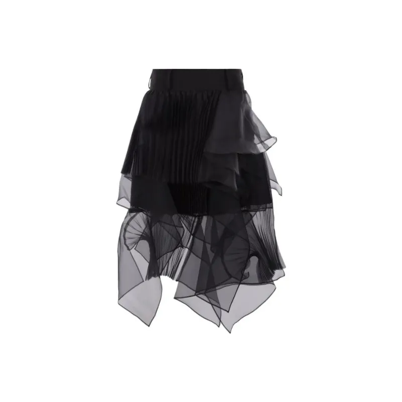 Sacai Asymmetric Tule Skirt-0