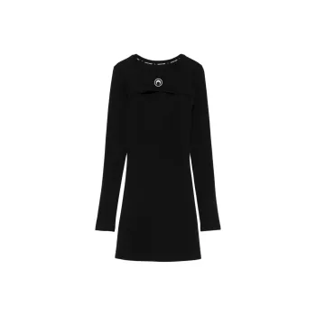 Marine Serre Moon logo Cut out Mini Dress