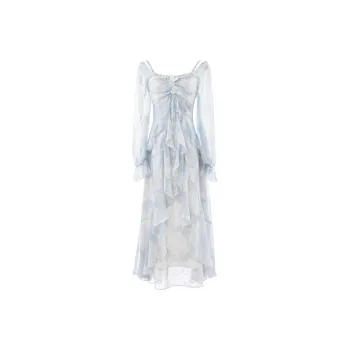 Mm Long Sleeved Dresses Women's Haze Blue