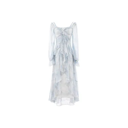 Mm Long Sleeved Dresses Women's Haze Blue