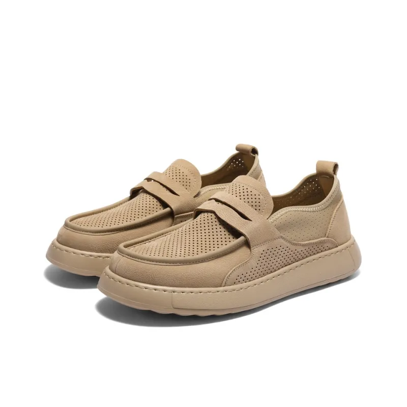 BELLE Men's Casual Shoes Men Low Top Gray/Khaki/Earth Yellow-19