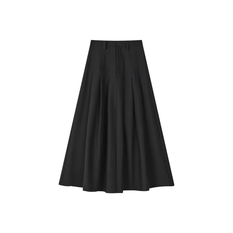 THE SEA LIFE Casual Long Skirt Women's Black Mage-0