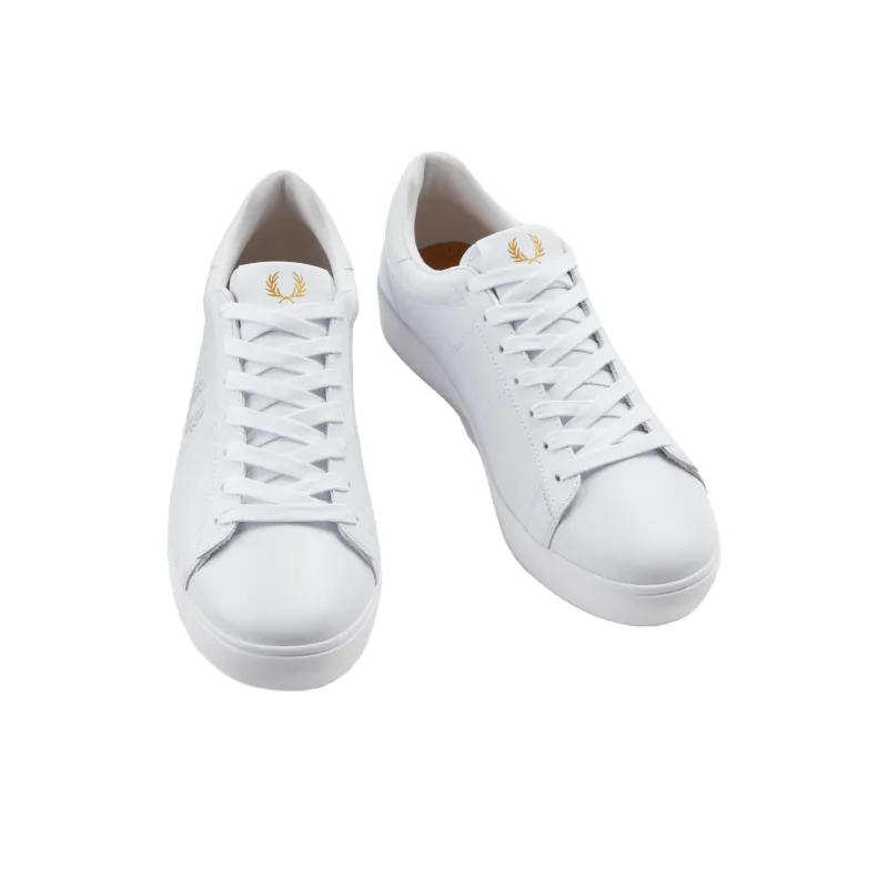 FRED PERRY Spencer Abrasion Resistant Low Top Skateboard Shoes Men's White-1