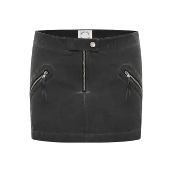 With Jean Denim Short Skirts Women's Black