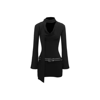 AHDO Long Sleeved Dress Women's Black