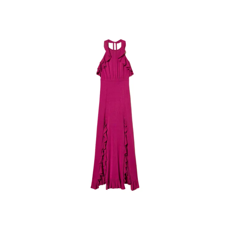 TWINSET MILANO SS25 Sleeveless Dress Women's Plum-0