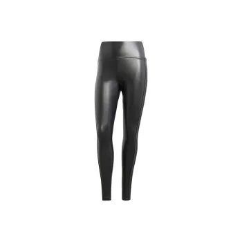 Adidas Originals FAUX LEATHER LEGGINGS Athletic Trousers Women's Black