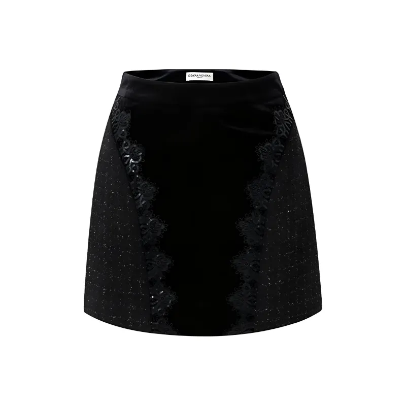 DIANA VEVINA Casual Short Skirts Women's Black-0