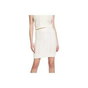 GUESS Eco Roxanne Midi Wool-Blend Skirt Casual Short Skirts Women's White