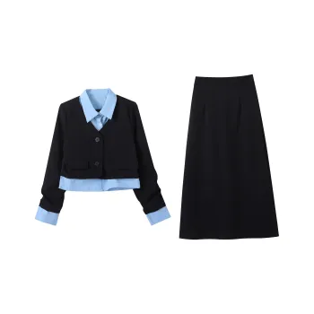 Udon House Skirt Set Women's Black