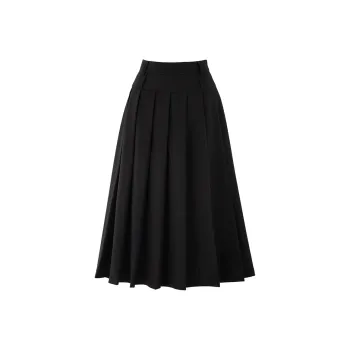 SOON FLOWER Casual Long Skirts Women's Black
