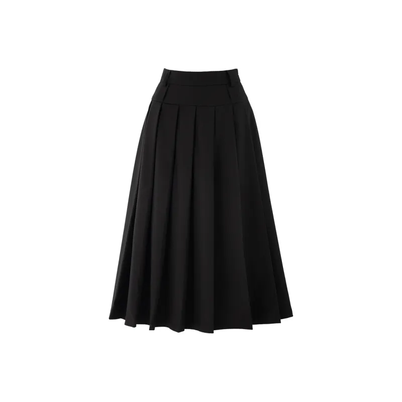 SOON FLOWER Casual Long Skirts Women's Black-0