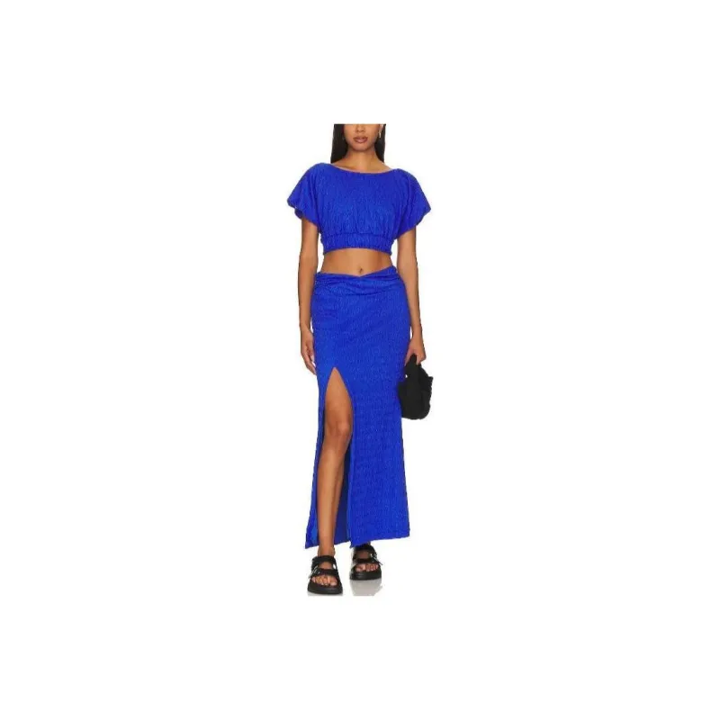 FREE PEOPLE Skirt Set Women's Blue-0