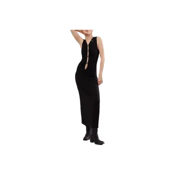 FREE PEOPLE Third Form Hidden Gem Tank Maxi Dress Sleeveless Dress Women's Black