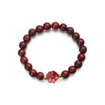 ZHOUDIWANG Bloodwood Wooden Bracelets Unisex