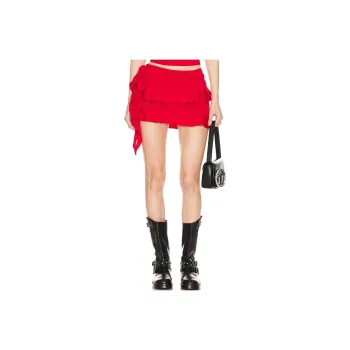 Lioness Casual Short Skirts Women's Deep Red