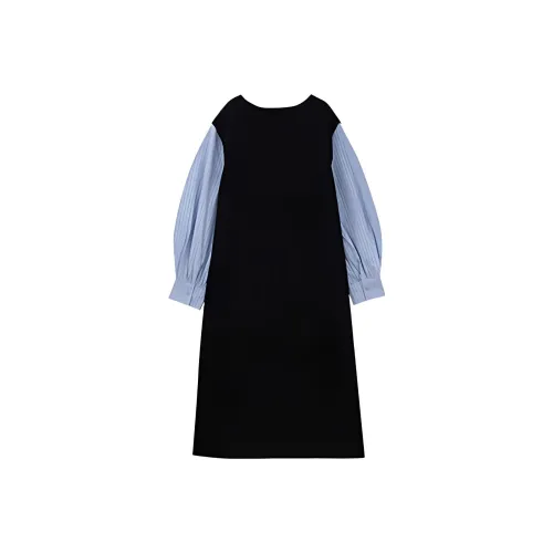 PZGE Long Sleeved Dresses Women's Black