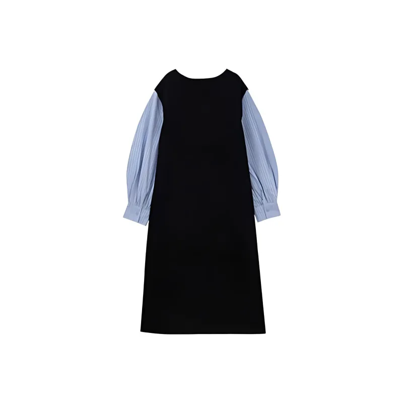 PZGE Long-Sleeved Dresses Women's Black-0