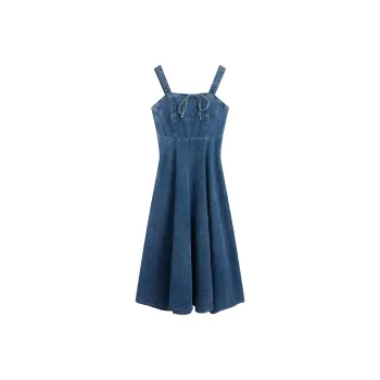 ZIHAN Slip Dress Women's Denim Blue