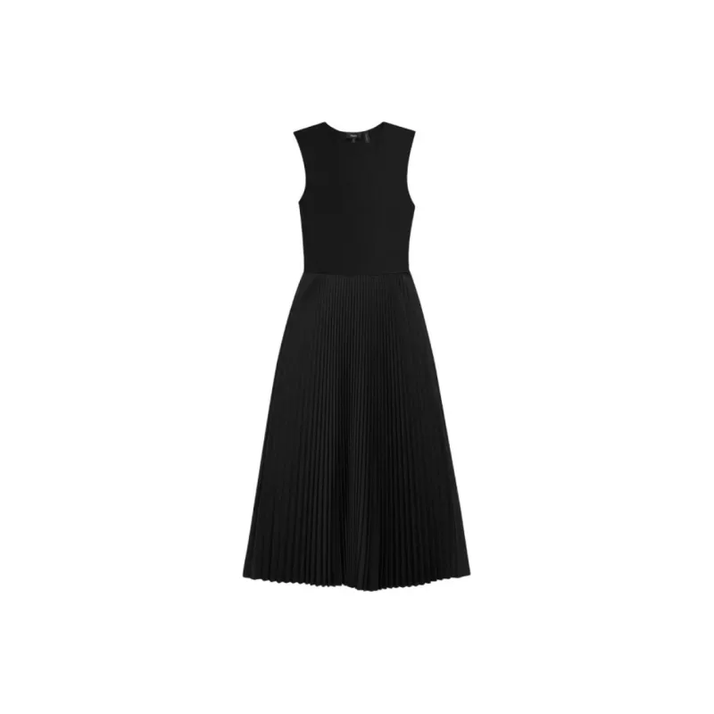 THEORY Pleat Detailed Sleeveless Dress-0