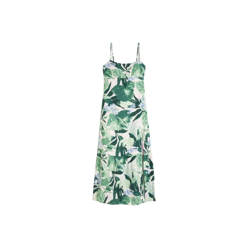 Hollister Slip Dresses Women's Green All Over Print-0