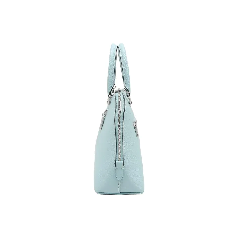 COACH KatySATCHEL Leather Handbag Women's Blue-2
