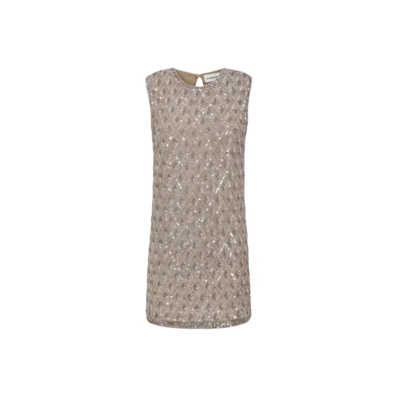 PAROSH Sleeveless Dress Women's Beige-0