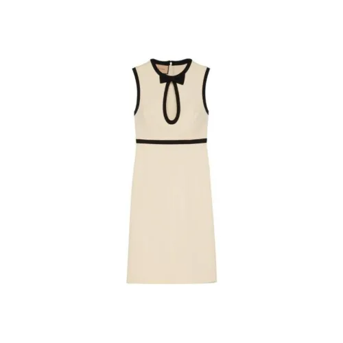 GUCCI Keyhole Cut Out Pencil Dress White