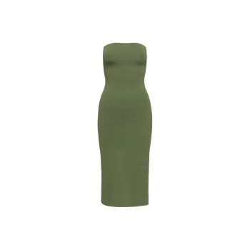 ARITZIA Contour Contour Midi Tube Dress Sleeveless Dress Women's Sencha Green/Japanese Green Tea