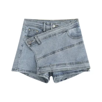MINCOCROSEPEPPAR Denim Shorts Women's Blue