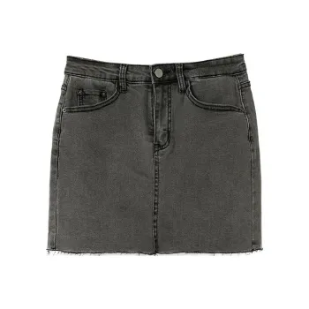 A head of Agua Denim Short Skirts Women's Gray