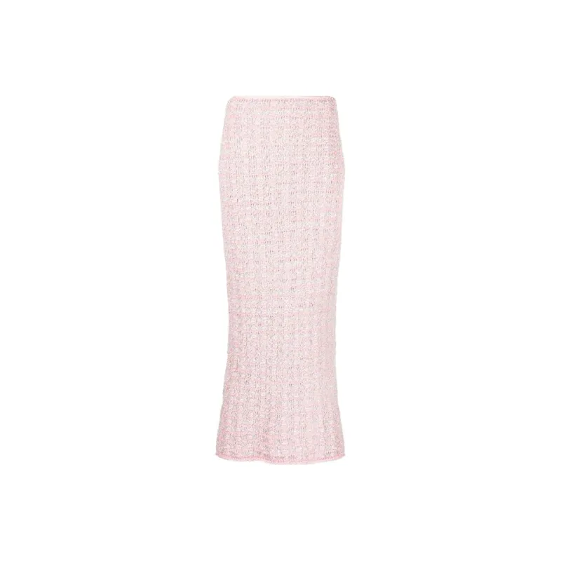 Balenciaga FW22 Casual Long Skirts Women's Pink-0