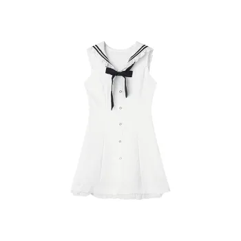 OSQ Sleeveless Dress Women's White