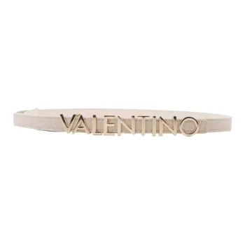 Valentino Polyurethane Leather Belts Women's Beige Width 2CM