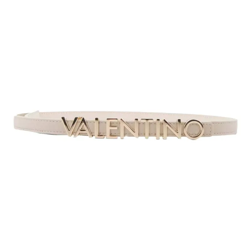 Valentino Polyurethane Leather Belts Women's Beige Width 2CM-0