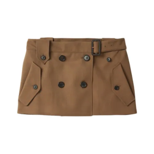 MIU wallet miu SS24 Casual Short Skirts Women's Cork Beige