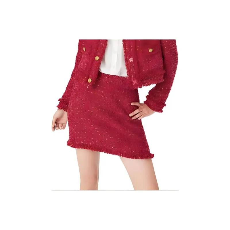 Hopeshow Casual Short Skirts Women's China Red-0