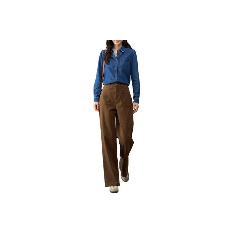 YALIDA Jeans Women's Chocolate-0