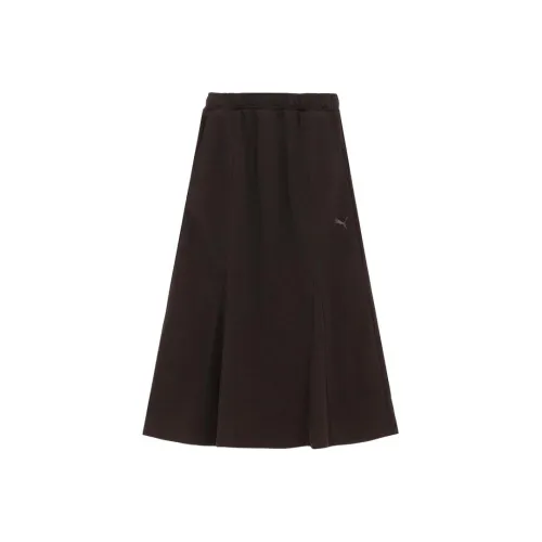 PUMA Casual Long Skirts Women's Dark Khaki