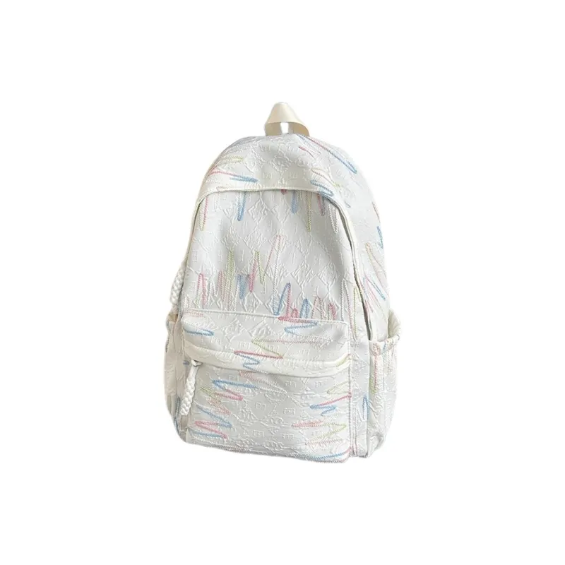 Tonlion Nylon Backpack Regular Unisex White-0