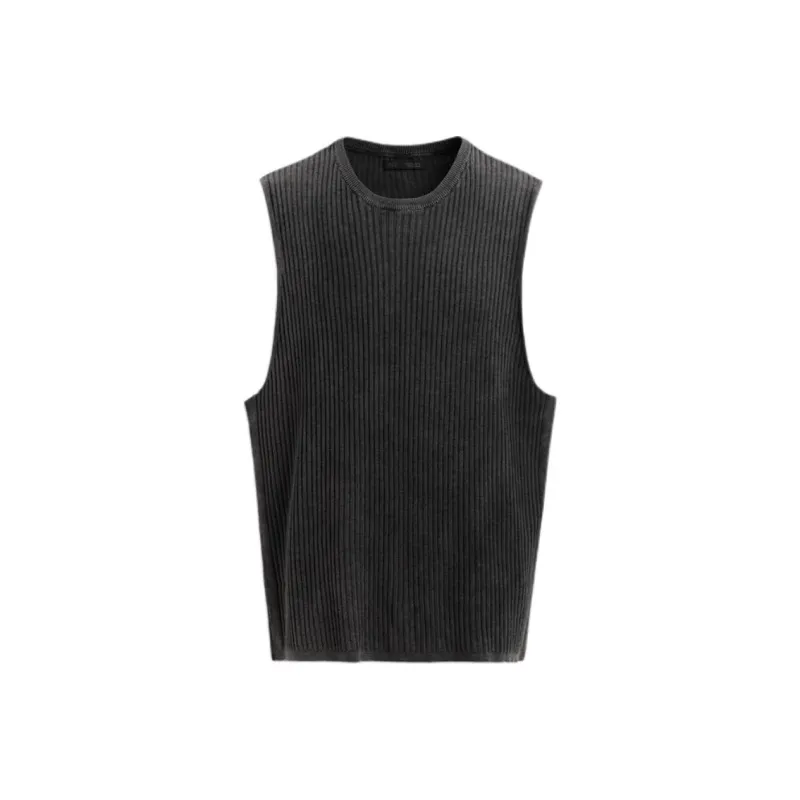 ZARA Tank Tops Men Coal Gray-0