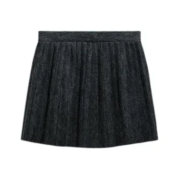 ZARA Casual Short Skirts Women's Zebra Print Gray