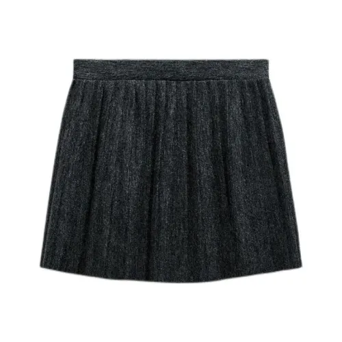 ZARA Casual Short Skirts Women's Zebra Print Gray
