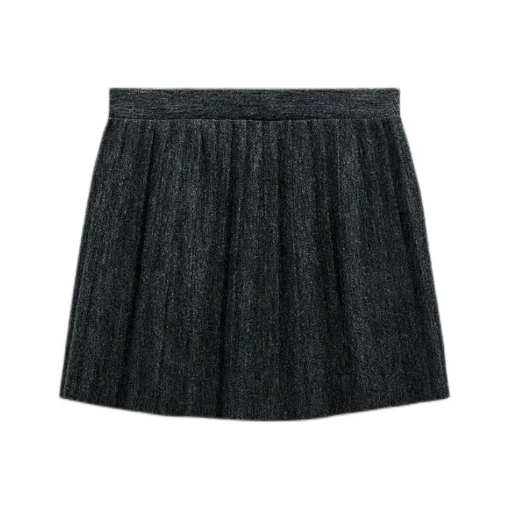 ZARA Casual Short Skirts Women's Zebra Print Gray-0