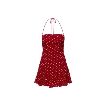 PRINCESS POLLY DELAMERE MINI DRESS Sleeveless Dress Women's RED POLKA/Red Polka