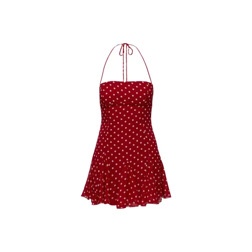 PRINCESS POLLY DELAMERE MINI DRESS Sleeveless Dress Women's RED POLKA/Red Polka