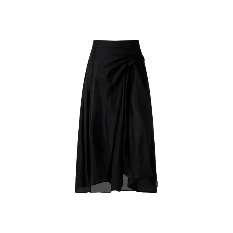 THE SEA LIFE Casual Long Skirt Women's Black Mage-0