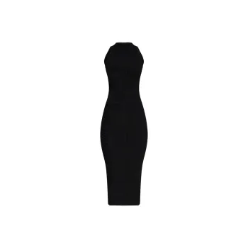 BALMAIN Ribbed Bodycon Midi Dress