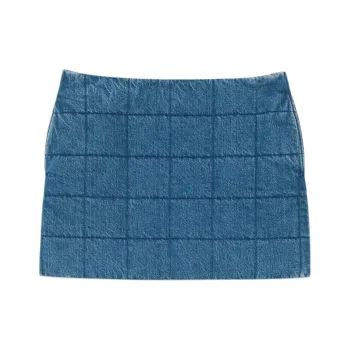 GUCCI Denim Quilted Skirt